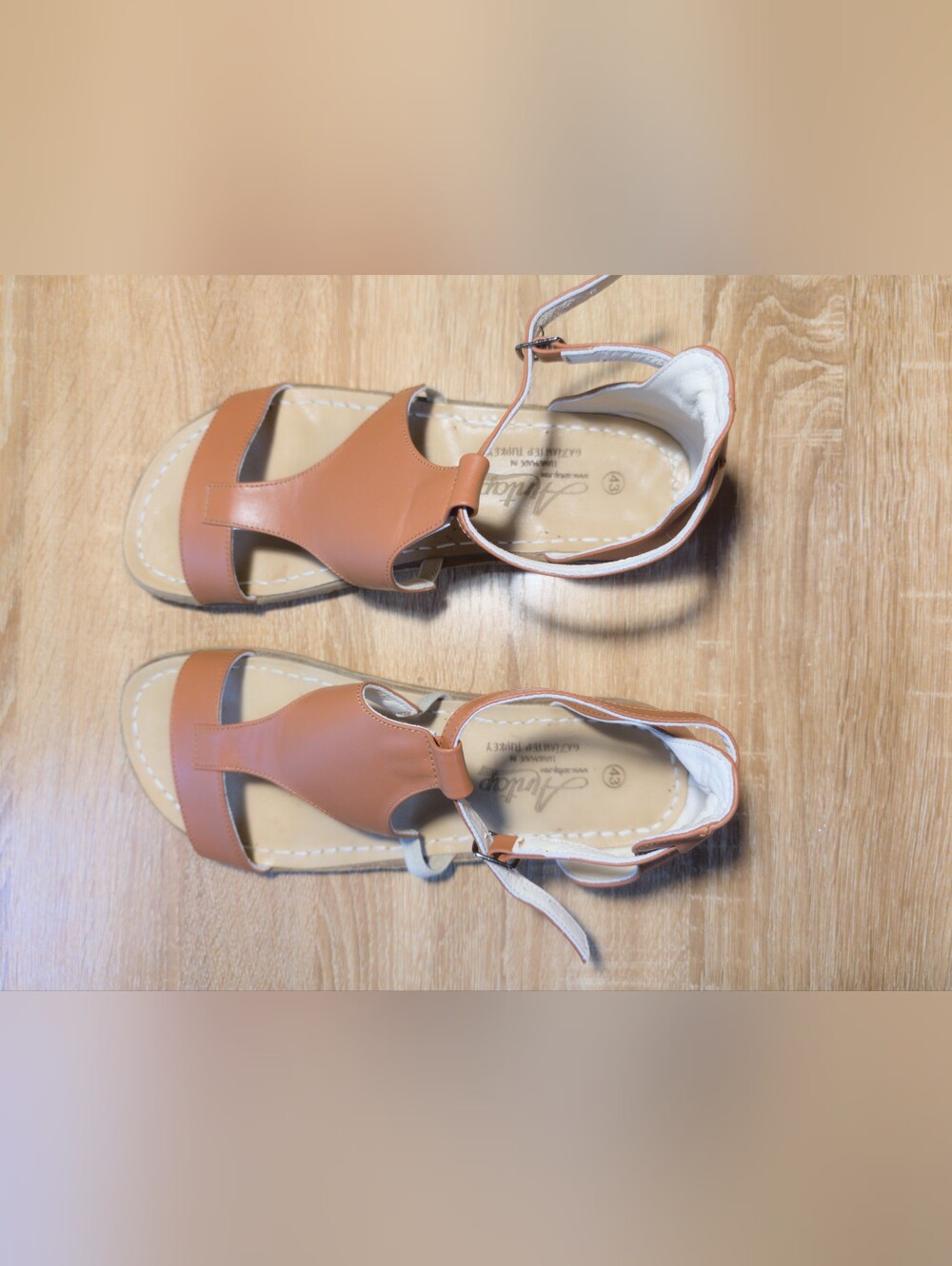 Women's Tan Ankle-Strap Casual Sandals